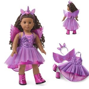 American Girl Truly Me Unicorn Costume Set For 18" Dolls